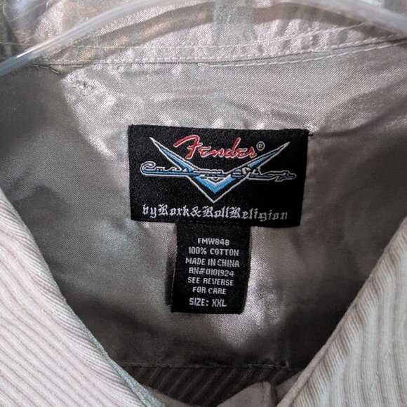 Authentic Fender Custom Shop Telecaster Button Down Shirt - Men's XXL - Picture 9 of 11